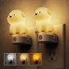 L LOHAS LED Plug in Night Light for Kids,2-Pack 3D Cute Puppy Night Lights with Dusk to Dawn Sensor,1600K/2700K/5000K 3CCT Dog Night Light,Christmas Birthday Gift Nightlight for Kids,Room Decor view 1