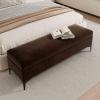 DQSPDBD Storage Benches with Seating Upholstered Velvet Ottoman Bench with Metal LegsStorage Bench at Entranceend of Bed Bench Wooden Storage Bench, Bedroom Bench Storage Ottoman Bench for Hallway view 1