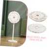 Healifty 2pcs Elastic Lace Round Fan Covers Set Washable Reusable Floor Standing Electric Protective Home Decor view 3