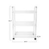 Bloomingville Clear Acrylic 3-Tier Bar Cart on Casters, White view 2