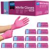 Inspire Pink Gloves Disposable Latex Free | Nitrile Pink Glove Hair and Nail Salon, Esthetician Nitrile Disposable Gloves (1000, Medium) view 1