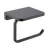 DFWZMQTG Smooth Toilet Paper Holder with Shelf Steel Tissue Paper Roll Hanger Wall Mount WC Bathroom Accessories(E) view 1