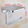 DFWZMQTG Smooth Toilet Paper Holder with Shelf Steel Tissue Paper Roll Hanger Wall Mount WC Bathroom Accessories(E) view 2