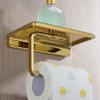 DFWZMQTG Smooth Toilet Paper Holder with Shelf Steel Tissue Paper Roll Hanger Wall Mount WC Bathroom Accessories(E) view 4