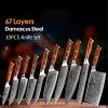 1-10 PCS Kitchen Knife 67 Layers Damascus Steel Chef Slicing Utility Paring Knife Steel Rosewood Handle Razor Sharp(6.5 in Cleaver Knife) view 2