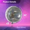 10 Disco Ball Straws and 2 Inflatable Disco Ball Balloons  Sparkly Party Decorations Bundle  Retro 70s 80s Themed Party Supplies for Bachelorette, Birthday - Party On Tap view 3