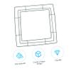 2pcs Square Iron Wreath Ring for DIY Festival Decor Display view 4