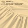 California King Fitted Sheet 100% Supima Cotton, 425 TC Soft & Breathable Beige Bottom Sheet 14" Inch Deep Pocket Hotel Quality, Single Sheet Only view 2