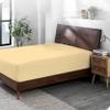 California King Fitted Sheet 100% Supima Cotton, 425 TC Soft & Breathable Beige Bottom Sheet 14" Inch Deep Pocket Hotel Quality, Single Sheet Only view 3