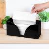 2 Pcs Black Acrylic Paper Towel Holders, Tissue Organizer for Office, Bathroom, Kitchen, Countertop Tissue Holder for Napkins, Easy Access Desktop Rectangular Napkin Dispenser view 3