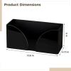 2 Pcs Black Acrylic Paper Towel Holders, Tissue Organizer for Office, Bathroom, Kitchen, Countertop Tissue Holder for Napkins, Easy Access Desktop Rectangular Napkin Dispenser view 4