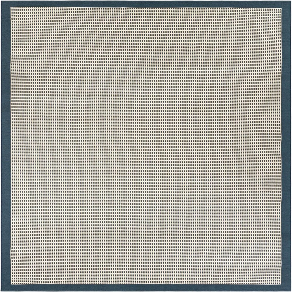 Rugs.com - Outdoor Border Rug 9' x 12' Navy Blue Washable Indoor/Outdoor Rug Easy-Clean Flatweave for Patios, Decks, and Porches