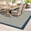 Rugs.com - Outdoor Border Rug 9' x 12' Navy Blue Washable Indoor/Outdoor Rug Easy-Clean Flatweave for Patios, Decks, and Porches view 3