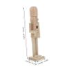 IMIKEYA Unfinished Nutcracker Figurine DIY Nutcracker Ornament for Christmas Decor Smooth Blank Surface for Painting Craft Decorative for Teens and Adults Gift view 2