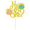 Thanksgiving Pumpkin Theme Gender Reveal Party Decoration Gold Glitting He or She Banner Pumpkin Maple Leaf Flags Cake Topper for Fall Theme Party Autumn Harvest Favors Decor view 4