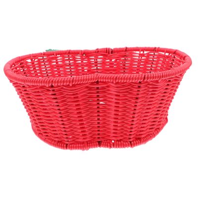 BESTYASH Shaped Woven Fruit Basket Compact Decorative Imitation Rattan Snack Storage Basket Handcrafted Party Serving Tray for Home and Kitchen