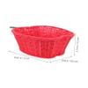 BESTYASH Shaped Woven Fruit Basket Compact Decorative Imitation Rattan Snack Storage Basket Handcrafted Party Serving Tray for Home and Kitchen view 2