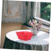 BESTYASH Shaped Woven Fruit Basket Compact Decorative Imitation Rattan Snack Storage Basket Handcrafted Party Serving Tray for Home and Kitchen view 4