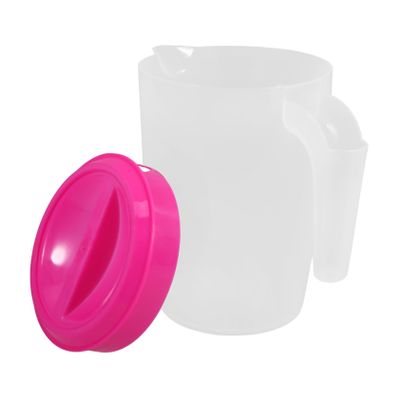 Luxshiny Reusable Plastic Water Pitcher with Lid Small Jug for Refrigerator Cold Water Spill Beverage Container for Home and Office Use