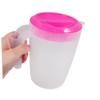 Luxshiny Reusable Plastic Water Pitcher with Lid Small Jug for Refrigerator Cold Water Spill Beverage Container for Home and Office Use view 3