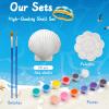 MORFEN 20 PCS Scallop Shells, Seashells for Crafts, 2''-3'' White Sea Shells for Crafting Decorating, Painting, Large Seashells to Paint DIY Craft Beach Wedding Party Decorations view 2