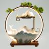 Tabletop Fountain Waterfal, Fountain Indoor Ceramic Deer Sculpture, Backflow Incense Holder with Water Fountains, Tabletop Mini Water Fountain for Indoor Outdoor Decoration,Stress Relief,Wealth Boom view 1