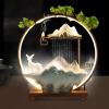 Tabletop Fountain Waterfal, Fountain Indoor Ceramic Deer Sculpture, Backflow Incense Holder with Water Fountains, Tabletop Mini Water Fountain for Indoor Outdoor Decoration,Stress Relief,Wealth Boom view 4