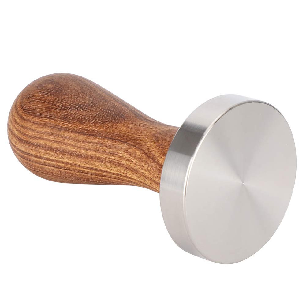 51mm Coffee Tamper | Stainless Steel Base & Wood Handle | Ergonomic Coffee Tamping Tool for Home/Office | Barista - Grade Coffee Press with 2" Diameter