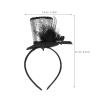 Didiseaon Top Hat Headband Mini: Sequins Tea Party Headpiece Fascinator Sparkling Glitter Headwear For Women New Year Holiday Props Photography view 2