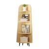 Corner Bookshelf 4/5 Tiers Corner Bookcases Unit Storage Display Rack with Back Panel Open Storage for Living Room Kitchen Office,Ideal for Home view 1