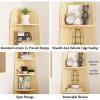 Corner Bookshelf 4/5 Tiers Corner Bookcases Unit Storage Display Rack with Back Panel Open Storage for Living Room Kitchen Office,Ideal for Home view 3