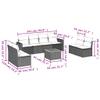 SKM 9 Piece Patio Sofa Set with Cushions Gray Poly Rattan,Gray (Weight 116.4KG) view 3