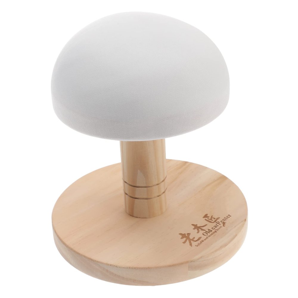 Amosfun Compact Coat Ironing Stool with Thickened Wood Base and Non Slip Bottom High Density Insulation Sponge for Stable Clothes Ironing Accessory for Shirts and Jackets Random Color