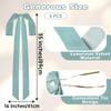 Aneco 6 Pieces Large Light Blue Velvet Christmas Bows 35 x 16 Inch Christmas Swag Bow Pre Tied Fence Staircase Wreath Bows Holiday Tree Topper for Xmas Home Door Outdoor Decorations view 2