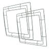 Square Iron Wreath Frames 2Pcs DIY Festival Home Decor Hanging Rings view 1