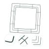 Square Iron Wreath Frames 2Pcs DIY Festival Home Decor Hanging Rings view 4