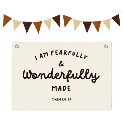 OSUNBD Bible Verse Canvas Banner for Classroom Nursery Kids Room Wall Decor