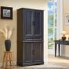 71" Black Tall Pantry Cabinet with Drawer and Adjustable Shelves, Modern Storage Cabinet with Doors, Kitchen Buffet Cabinet, Food Pantry Storage Cabinet, Coffee Bar, Living Room and Dining Room view 1