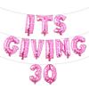 30th Birthday Party Decor for Her or Him Decoration Set Its Giving 30 Balloon Banner 30th Birthday Funny 30th Thirty Party Supplies for Men Women (ITS GIVING 30 Pink Heart) view 1