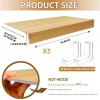 5 Pcs Wire Shelf Covers, 16x16x1.6 in Foamed PVC Faux Wood Closet Organizer, Non-Bearing Decorative Liners for Pantry, Bathroom, Kitchen Shelving view 2