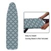 ZQKLHPL Ironing Board Cover Heatproof 39-51 x 15-20 Inches with Thick Cotton Padding and Elastic Cord Ties(Blue,119 L x 45 cm W) view 4