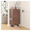 4-Tier Freestanding Shoe Cabinet, Hidden Board Shoe Cabinet, Farmhouse Slim Shoes Cabinets for Rooms view 2