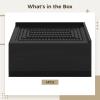 Chewtoyo 4-Pack Heavy Duty Bed Risers, Rectangular Black Furniture Lifts, Non-Slip Design for Extra Storage, Ideal for Home and Office Use, 4.52.42.9 view 3