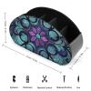 QMNALP Tv Remote Control Holder Space Saver Cute & Durable Remote Caddy Leather Desktop Caddy Storage Organizer Stained Glass Pattern Printed Remote Holder view 2