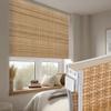 Doing-X No Drill Bamboo Roman Shades, No Tools Roman Blinds for Indoor Windows, Room Darkening Natural Cordless, UV Protection Easy Install Bedroom Living Room, Light Bamboo Original,17" Wx 46" H view 1