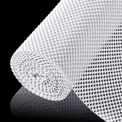 ALIUNI Shelf Liner for Kitchen Cabinet, Drawer Liners Non Slip Non Adhesive Thick Mat, Breathable Dresser Pantry Bathroom Protector, White, 12" x 360"