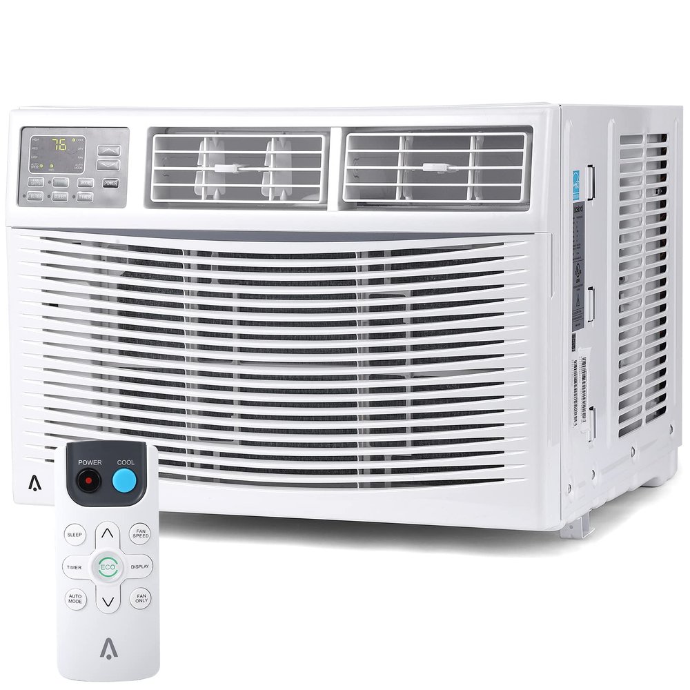 10,000 BTU Smart Window Air Conditioner - Wi-Fi Enabled - Cools 450 Sq.Ft - Ultra Quiet & Energy Efficient - Includes Remote & Easy Install Kit (115v/60Hz)