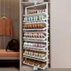 CUXAHO Shoe Rack in Cabinet,Rotating Pull-Out Organizer Adjustable Height 360 Spinning Shoe Storage Shelf for Entryway(White,53CM/21IN_5-Tier) view 1