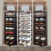 CUXAHO Shoe Rack in Cabinet,Rotating Pull-Out Organizer Adjustable Height 360 Spinning Shoe Storage Shelf for Entryway(White,53CM/21IN_5-Tier) view 3