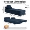 WIXIDIEL 80-Inch Inch Upholstered Daybed, Chaise Lounge Chair Indoor for Living Room, Navy view 2